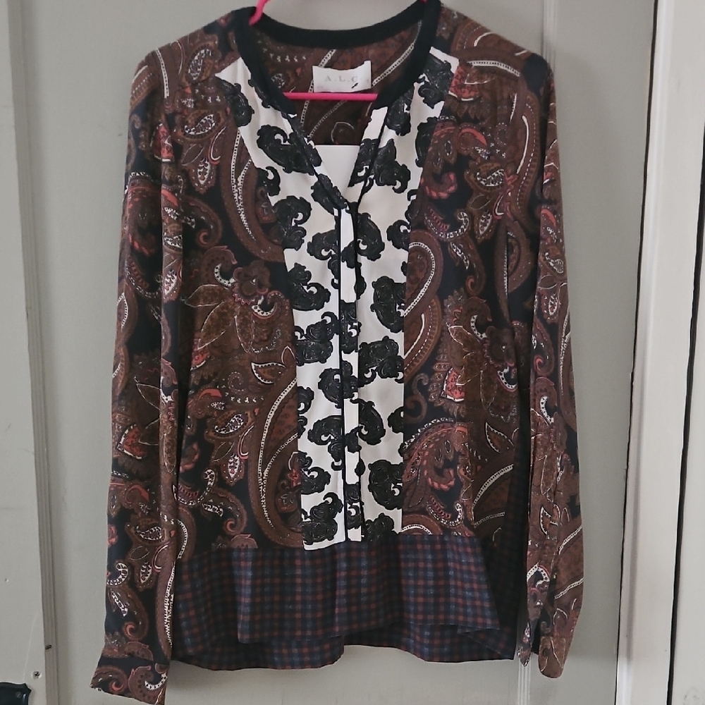 A.L.C. Multicolor Paisley Top